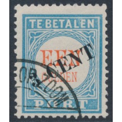 NETHERLANDS - 1910 3c on 1Gld light blue/red Postage Due, type III, used – NVPH # P27III