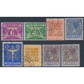 NETHERLANDS - 1934 Cour Permanente de Justice set of 8, used – NVPH # D9-D15A+D15B