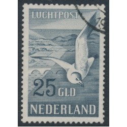 NETHERLANDS - 1951 25G grey-blue Seagull airmail, used – NVPH # LP13