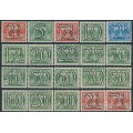 NETHERLANDS - 1940 2½c to 500c Numeral set of 18, MH – NVPH # 356-373+356b