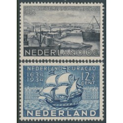 NETHERLANDS - 1934 6c & 12½c Curaçao Anniversary set of 2, MH – NVPH # 267-268