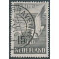 NETHERLANDS - 1951 15G brown-black Seagull airmail, used – NVPH # LP12