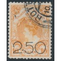 NETHERLANDS - 1920 2.50G on 10G orange Queen Wilhelmina, used – NVPH # 104