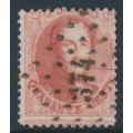 BELGIUM - 1863 40c red King Leopold I in medallion, perf. 12½:13½, used – Michel # 13B