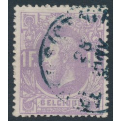 BELGIUM - 1870 1Fr violet King Leopold II, used – Michel # 33Aa