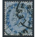 BELGIUM - 1883 25c blue King Leopold II, used – Michel # 37