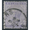 BELGIUM - 1883 50c violet King Leopold II, used – Michel # 38