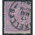 BELGIUM - 1886 2Fr violet on pale lilac King Leopold II, used – Michel # 47