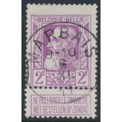 BELGIUM - 1905 2Fr violet Anniversary of Independence with tab, used – Michel # 77