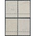 BELGIUM - 1911 TB Fund (lined background) set of 4, o/p "1911", used – Michel # 81II-84II