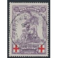 BELGIUM - 1914 20c+20c violet/red Red Cross issue, used – Michel # 106