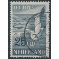 NETHERLANDS - 1951 25G grey-blue Seagull airmail, used – NVPH # LP13