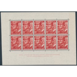 NETHERLANDS - 1942 7½c+2½c brown-red Dutch Legion sheetlet of 10, MNH – NVPH # 402B