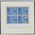 NETHERLANDS - 1942 12½c + 87½c blue Dutch Legion sheetlet of 4, MNH – NVPH # 403B