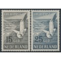 NETHERLANDS - 1951 15G brown-black & 25G grey-blue Seagulls, MNH – NVPH # LP12-LP13
