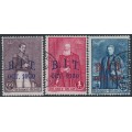 BELGIUM - 1930 Independence set of 3 o/p 'BIT Oct 1930', used – Michel # 288-290