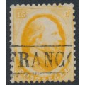 NETHERLANDS - 1864 15c yellow-orange King Willem III (Haarlem printing), used – NVPH # 6B