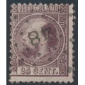 NETHERLANDS - 1867 25c violet King Willem III, type I, perf. 12¾:11¾, used – NVPH # 11IA