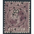 NETHERLANDS - 1867 25c violet King Willem III, type II, perf. 12¾:11¾, used – NVPH # 11IIA
