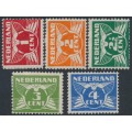 NETHERLANDS - 1924 1c to 4c Dove set of 5, no watermark, MH – NVPH # 144-148