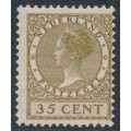 NETHERLANDS - 1926 35c olive Queen Wilhelmina, rings watermark, MH – NVPH # 195