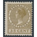 NETHERLANDS - 1926 35c olive Queen Wilhelmina, rings watermark, MH – NVPH # 195