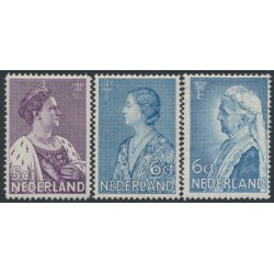 NETHERLANDS - 1934 Crisis Committee & Queen Mother, MH – NVPH # 265-266+269