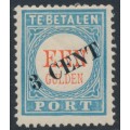 NETHERLANDS - 1910 3c on 1Gld blue/red Postage Due, type III, used – NVPH # P27III