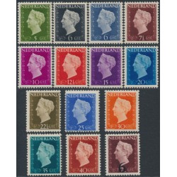 NETHERLANDS - 1947 5c to 40c Wilhelmina set of 14, MH – NVPH # 474-486