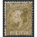 NETHERLANDS - 1867 50c gold King Willem III, type I, perf. 12¾:11¾, used – NVPH # 12IA