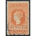 NETHERLANDS - 1913 10G red-orange on yellow Jubilee, used – NVPH # 101B 