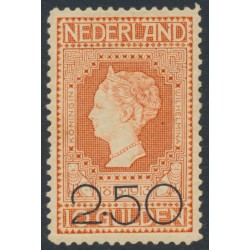 NETHERLANDS - 1920 2.50G on 10G red-orange Queen Wilhelmina, MH – NVPH # 105