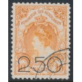 NETHERLANDS - 1920 2.50G on 10G orange Queen Wilhelmina, used – NVPH # 104