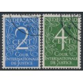 NETHERLANDS - 1950 International Court of Justice set of 2, used – NVPH # D25-D26
