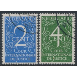 NETHERLANDS - 1950 International Court of Justice set of 2, used – NVPH # D25-D26