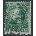 NETHERLANDS - 1867 20c green King Willem III, type I, perf. 12¾:11¾, used – NVPH # 10IA