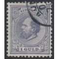 NETHERLANDS - 1875 1G grey-violet King Willem III, used – NVPH # 28H