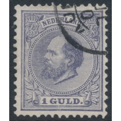 NETHERLANDS - 1875 1G grey-violet King Willem III, used – NVPH # 28H