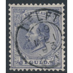 NETHERLANDS - 1875 1G grey-violet King Willem III, used – NVPH # 28H