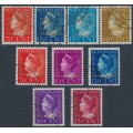 NETHERLANDS - 1940-1947 7½c to 30c Queen Juliana sets, used – NVPH # D16-D24