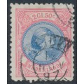NETHERLANDS - 1896 2½G aniline rose/blue Wilhelmina, perf. 11:11, used – NVPH # 47C