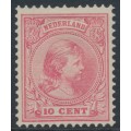 NETHERLANDS - 1896 10c aniline rose Princess Wilhelmina, MH – NVPH # 37
