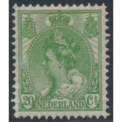 NETHERLANDS - 1899 20c pale green Queen Wilhelmina, MH – NVPH # 68