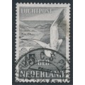 NETHERLANDS - 1951 15G brown-black Seagull airmail, used – NVPH # LP12
