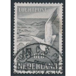 NETHERLANDS - 1951 15G brown-black Seagull airmail, used – NVPH # LP12