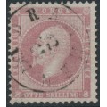 NORWAY - 1856 8Sk pale carmine King Oscar I, used – Facit # 5a