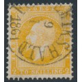 NORWAY - 1857 2Sk orange-yellow King Oscar I, used – Facit # 2a