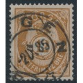 NORWAY - 1883 12øre deep brown Posthorn (unshaded, picture height = 21mm), used – Facit # 42b