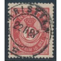 NORWAY - 1886 10øre brown-carmine Posthorn (unshaded, picture height = 20mm), used – Facit # 53IIa