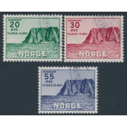 NORWAY - 1953 North Cape set of 3 (4th series), used – Facit # 413-415